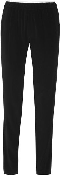 Maje Azur Crepe Tapered Pants - Lyst