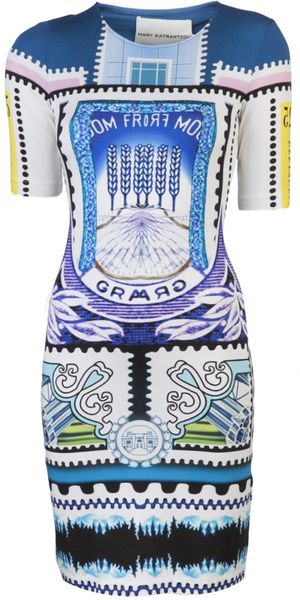 Mary Katrantzou Fitted Print Dress - Lyst