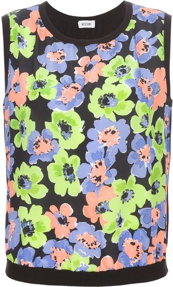 Moschino Floral Print Vest Top - Lyst