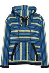Proenza Schouler Baja Suedetrimmed Striped Tweed Jacket
