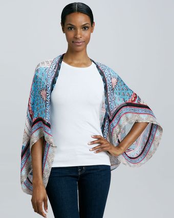 Roberto Cavalli Printed Satin Shrug - Lyst