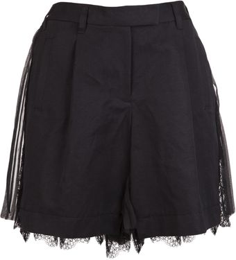 Sacai Chiffon Pleat Shorts - Lyst