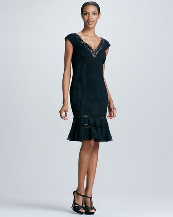 Tadashi Shoji Pintucked Cocktail Dress - Lyst