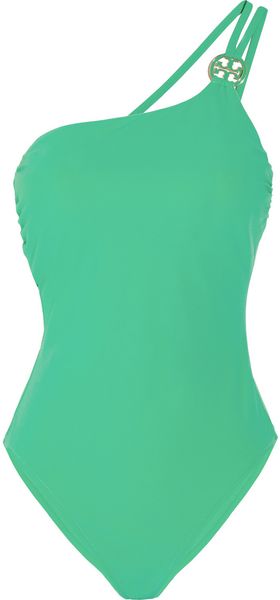 Tory Burch One Shoulder Swimsuit - Lyst