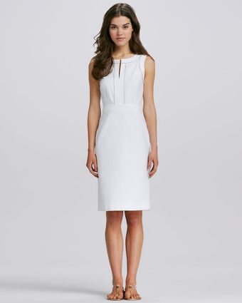 Tory Burch Zole Fitted Twill Dress - Lyst