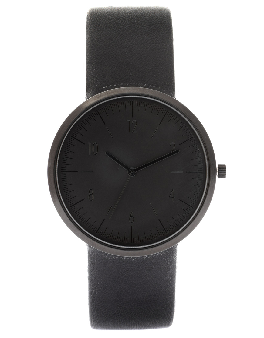 Asos Monochrome Watch In Black in Black for Men | Lyst