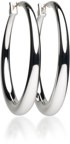 Brooks Brothers Medium Graduated Round Hoop Earrings - Lyst