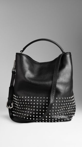 studded leather hobo bag