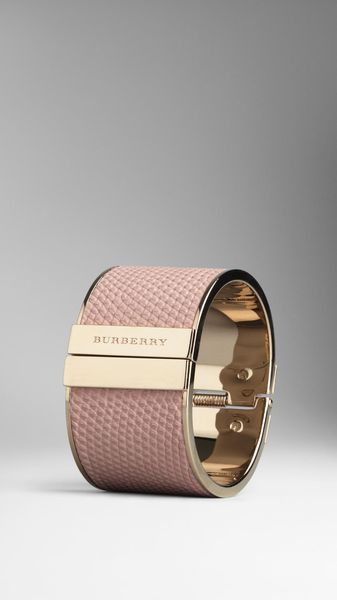 Burberry Textured Lizard Cuff - Lyst