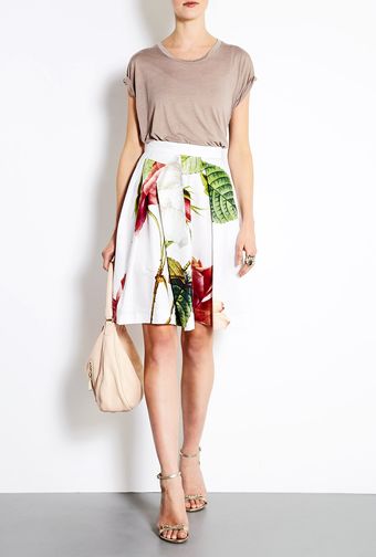 Vivienne Westwood Anglomania White Liberty Botanical Print Full Skirt - Lyst