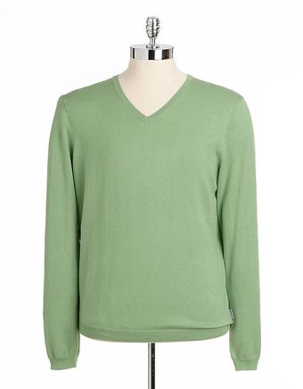 Calvin Klein Slim Fit Pullover V-neck Sweater - Lyst