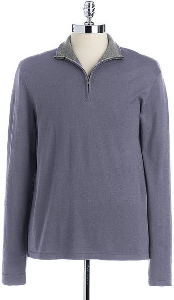 Calvin Klein Quarterzip Mockneck Sweater - Lyst