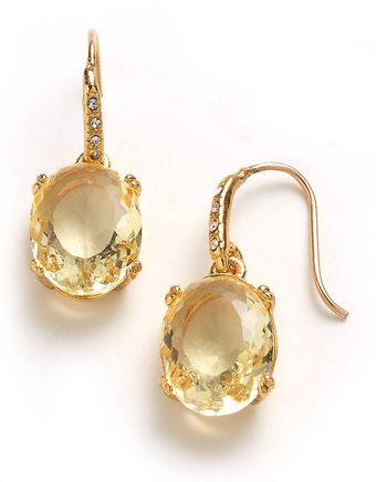Juicy Couture Small Oval Drop Earrings - Lyst