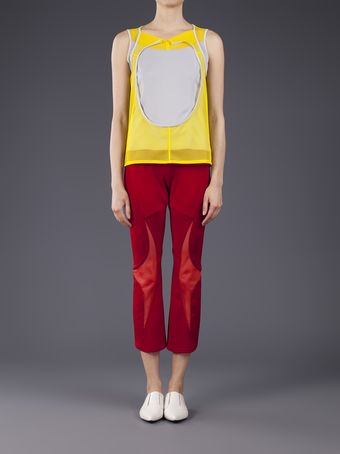 Junya Watanabe Mesh Inset Leggings - Lyst