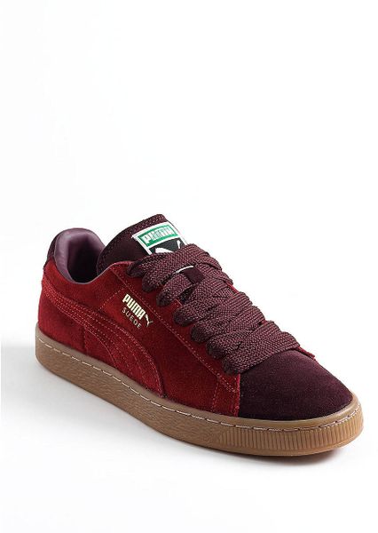 Puma Classic Suede Sneakers In Red For Men Lyst