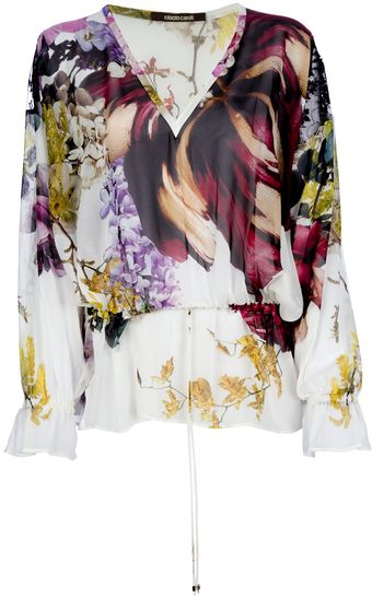 Roberto Cavalli Multicoloured Floral Tunic - Lyst