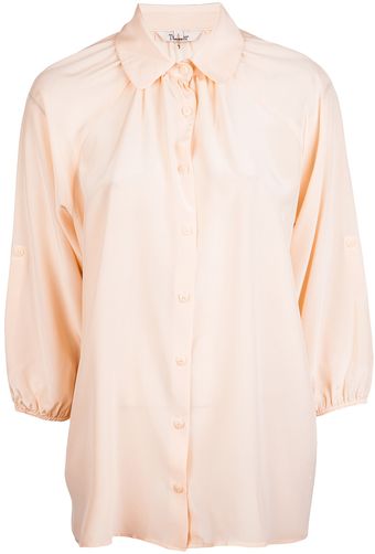 Tucker Long Collared Blouse - Lyst