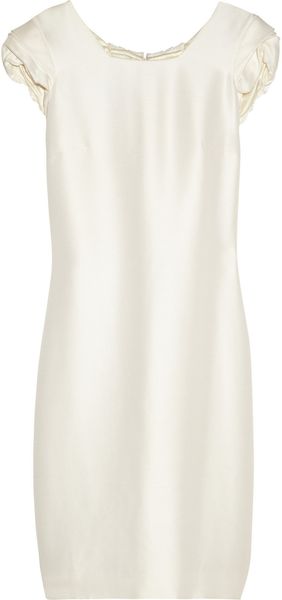 Valentino Pleated Silkdupioni Dress - Lyst