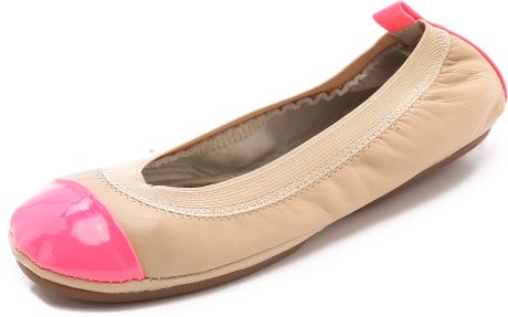 two tone ballerina flats
