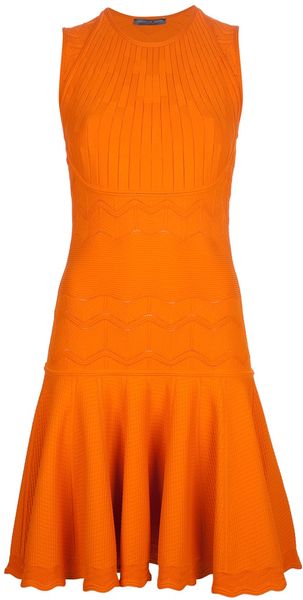 Alexander McQueen Wavy Knit Dress - Lyst