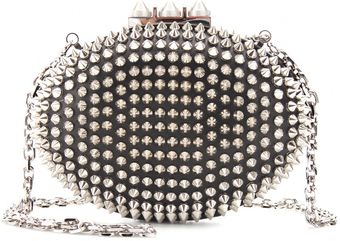 Christian Louboutin Mina Studded Clutch - Lyst