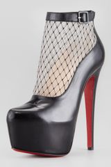Christian Louboutin Resillissima Lace Illusion Platform Bootie