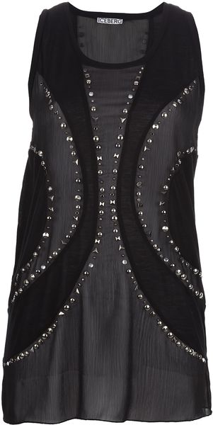 Iceberg Studded Tank Top - Lyst