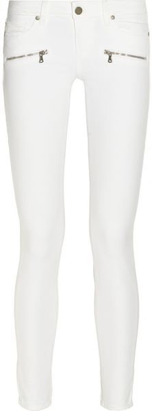 Paige Indio Zip Midrise Skinny Jeans - Lyst