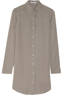 T By Alexander Wang Chambray Shirt Dress - Lyst