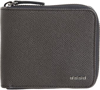 Tod's Logo Tile Ziparound Wallet - Lyst
