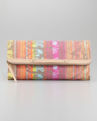 Cynthia Vincent Neon Jacquard Bankers Clutch Bag - Lyst