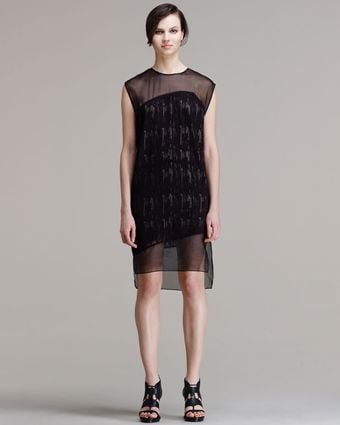 Helmut Lang Threadstitched Technique Dress - Lyst