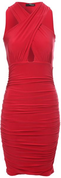 Jane Norman Slinky Cross Over Bust Dress - Lyst