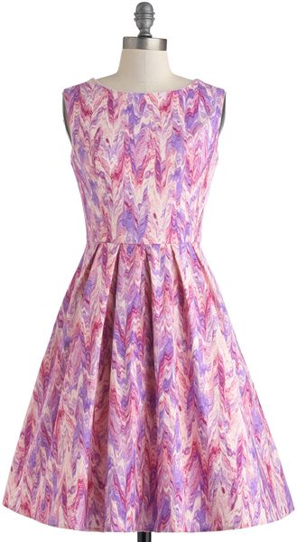 ModCloth Chalk Of The Town Dress - Lyst