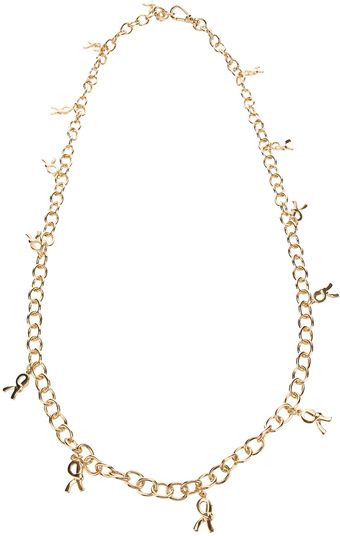 Roberta Di Camerino Ribbon Charm Necklace - Lyst