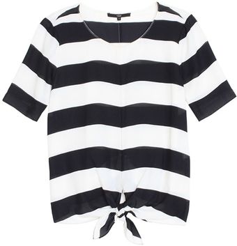 Tibi Stripe Tie Top - Lyst