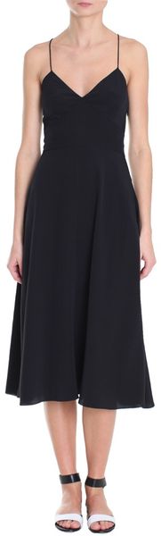 Tibi Solid Silk Strappy Dress - Lyst