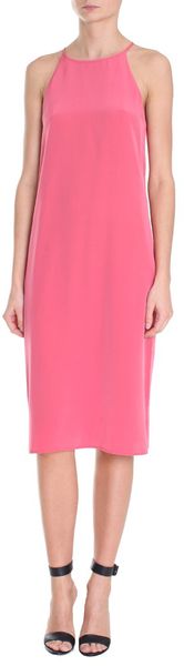 Tibi Solid Silk Halter Dress - Lyst