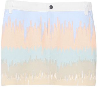 Tibi Analog Denim Skirt - Lyst
