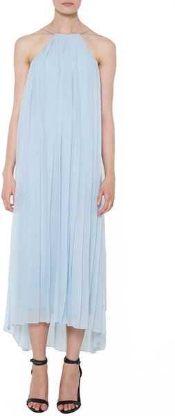 Tibi Pleated Silk Chiffon Dress - Lyst