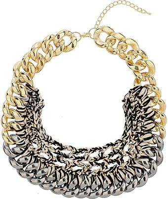 Topshop Chain and Thread Collar - Lyst