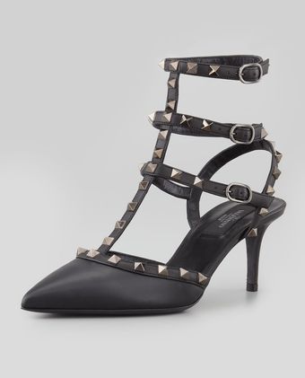 Valentino Rockstud Patent Leather Sandal - Lyst