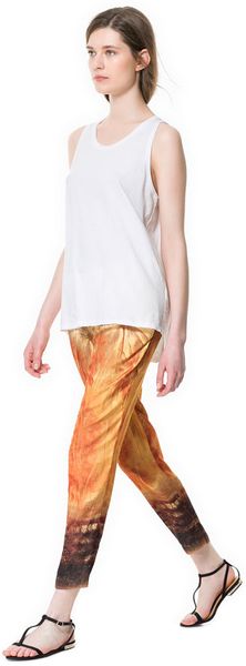 Zara Graduated Colour Palazzo Trousers - Lyst