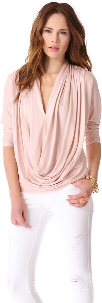Alice + Olivia Janie Drape Top - Lyst