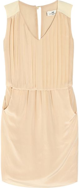 Day Birger Et Mikkelsen Penumbra Twotone Pleated Silk Dress - Lyst