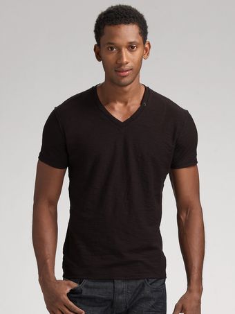 Diesel Slubbed Vneck Tee - Lyst
