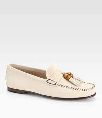 Gucci Suede Moccasins - Lyst