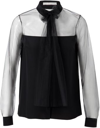 Jason Wu Silk and Mesh Shirt - Lyst