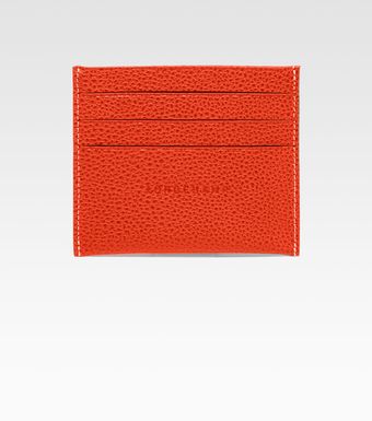 Longchamp Vf Slim Credit Card Holder - Lyst