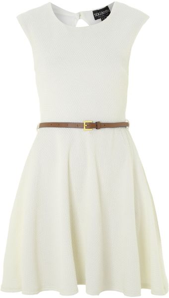 Sodamix Petites Texture Belted Dress - Lyst